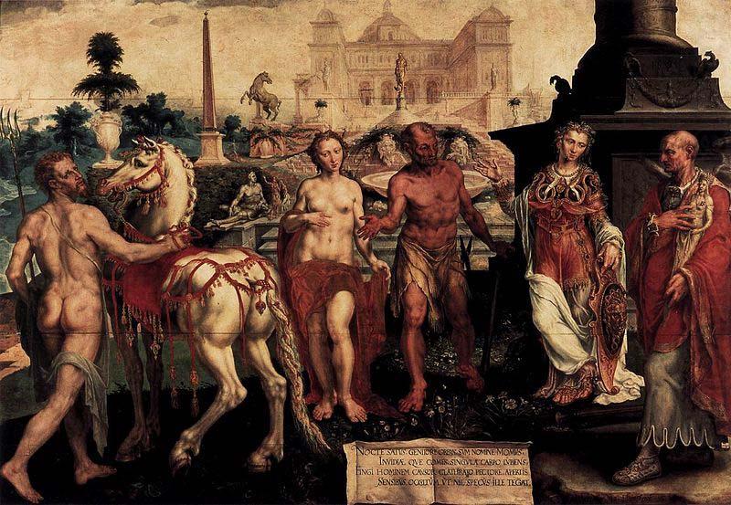 Momus Criticizes the Gods' Creations., Maarten van Heemskerck